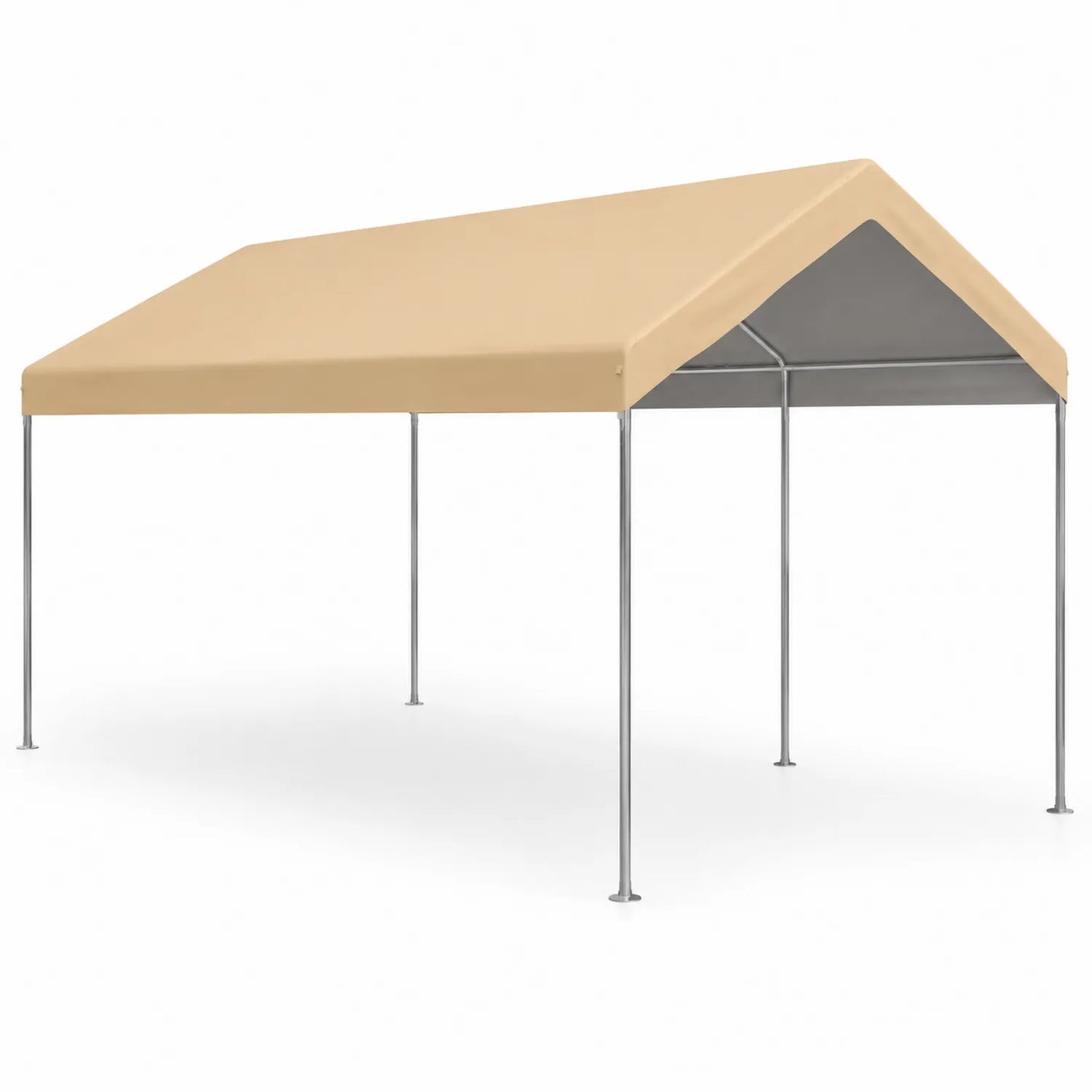 Gartenpavillon aus Stahl mit Polyester-Abdeckung in Beige