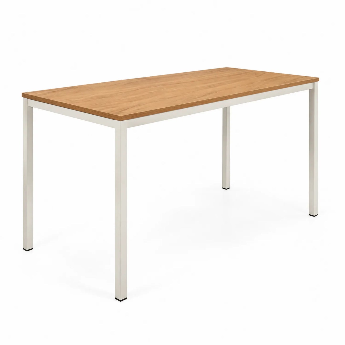 Rechteckiger Tisch mit Eichenfurnier und Metallbeinen 140x70x75 cm