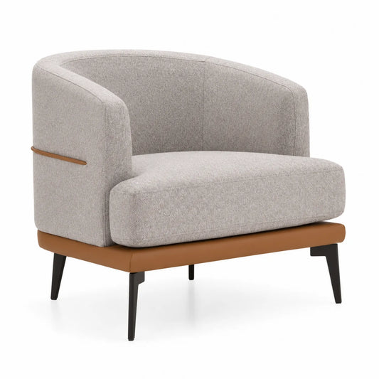Lounge-Sessel aus Polyester mit Kunstlederbasis