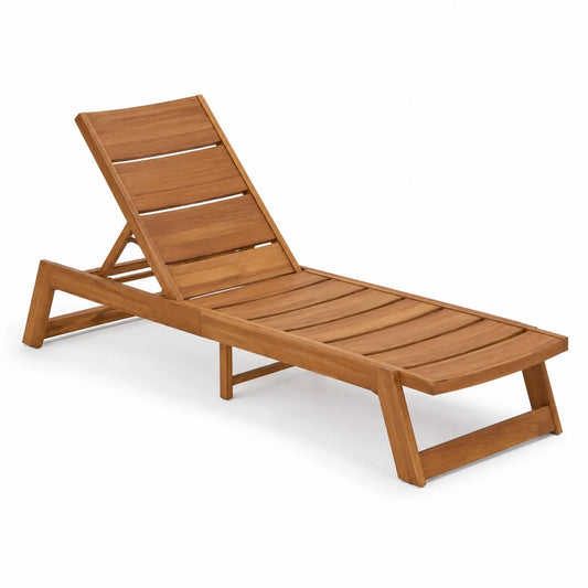 Akazienholz Sonnenliege Verstellbar 200 cm x 60 cm